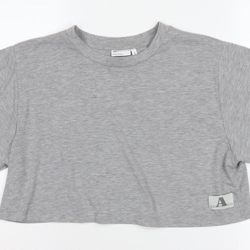 ASOS DESIGN Women's Grey Cropped T-Shirt, Size 8