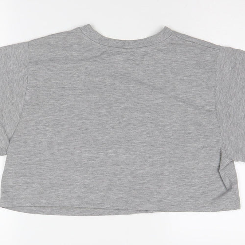 ASOS DESIGN Women's Grey Cropped T-Shirt, Size 8