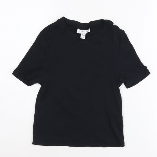 Topshop Women's Black Basic T-Shirt Size S