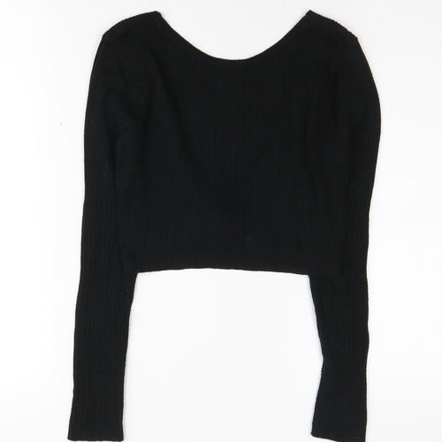 ASOS DESIGN Black Cropped Women's Knit Top