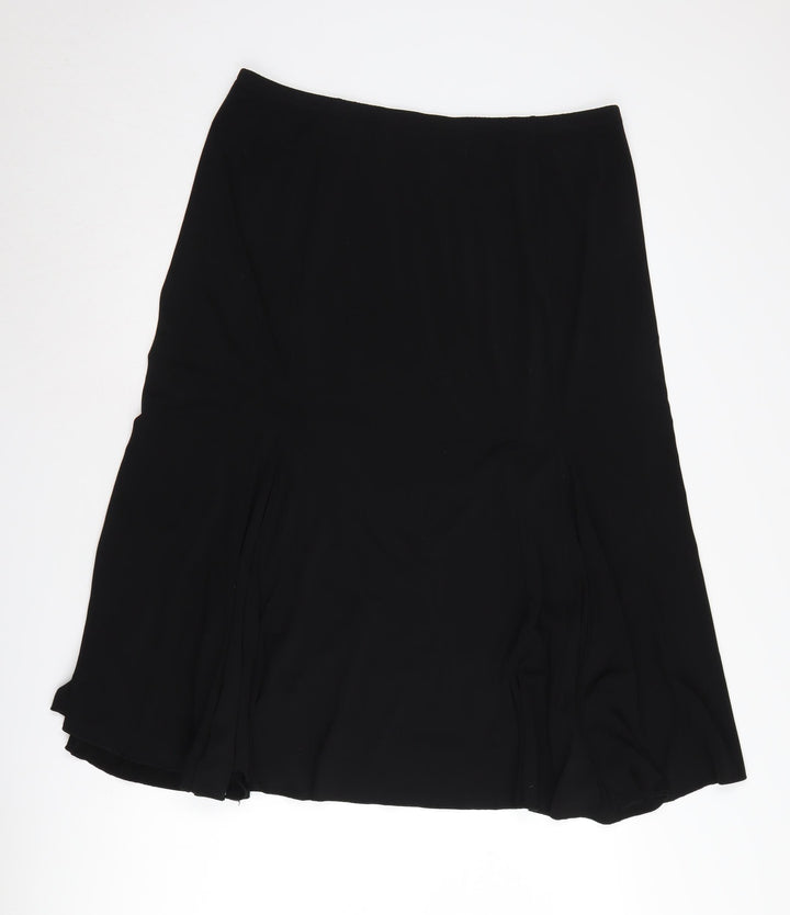Michele Hope Black Flare Skirt, Women, Size 14, Elegant
