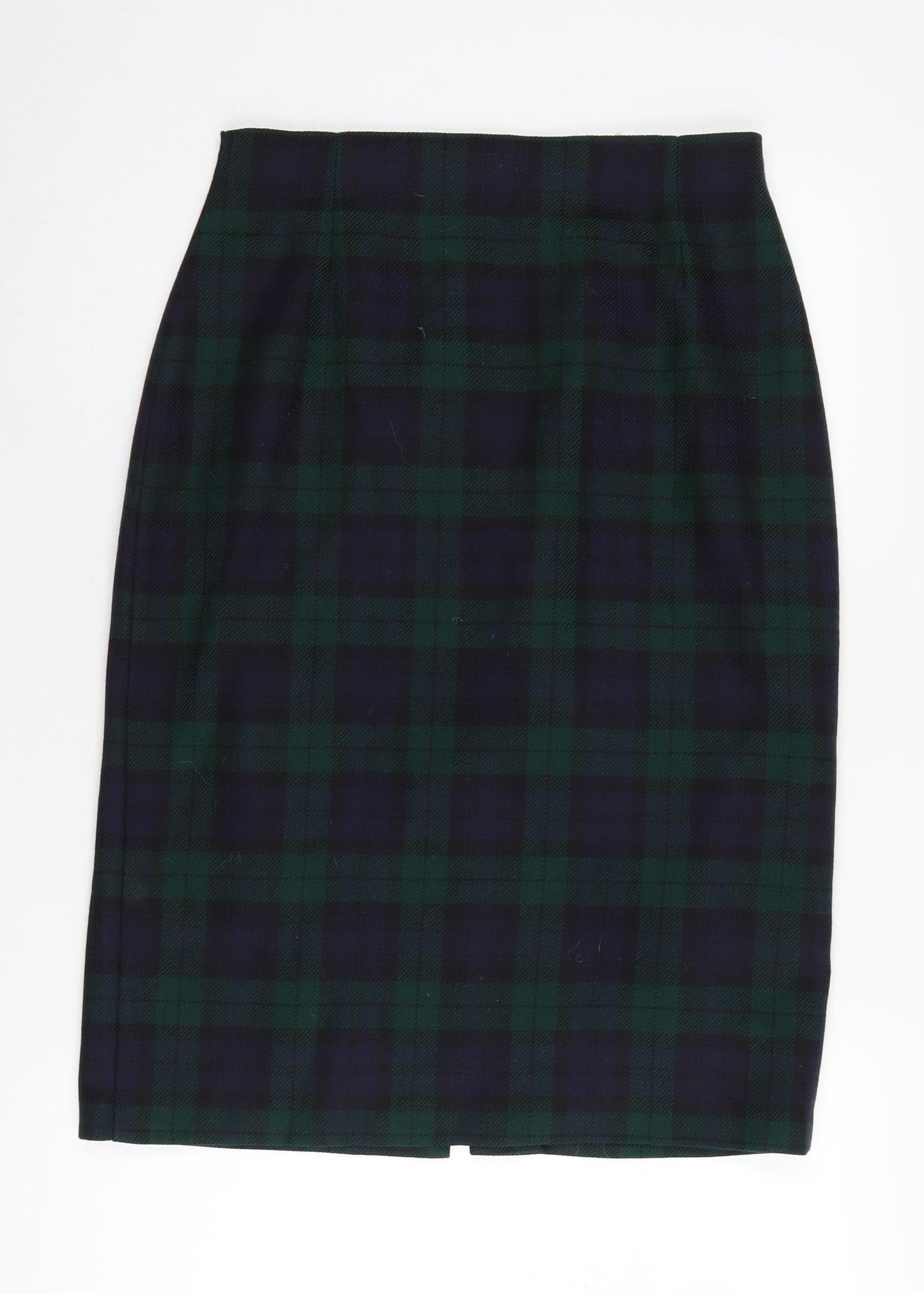 Marks and Spencer Women Green Plaid Pencil Skirt UK 14