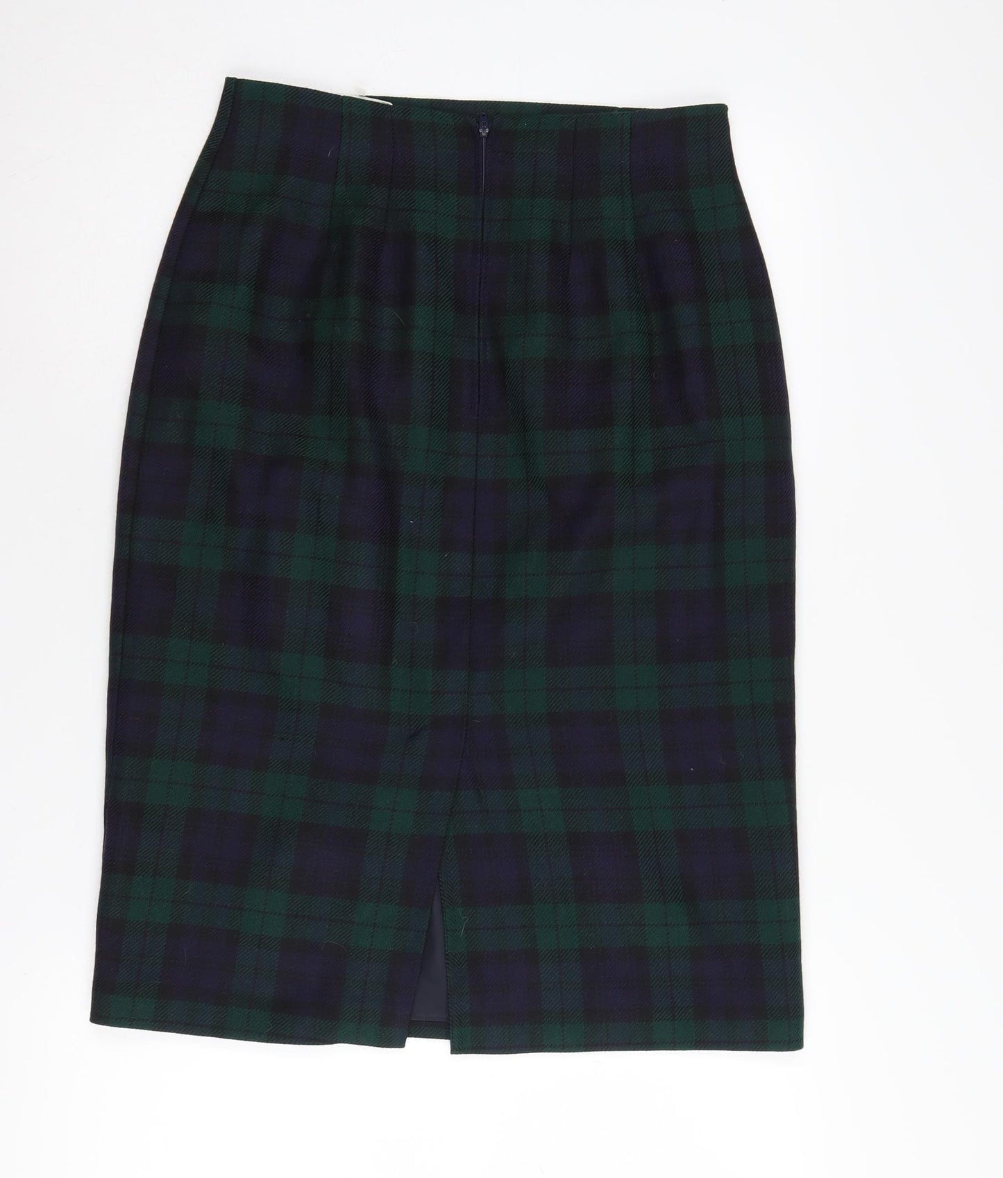 Marks and Spencer Women Green Plaid Pencil Skirt UK 14