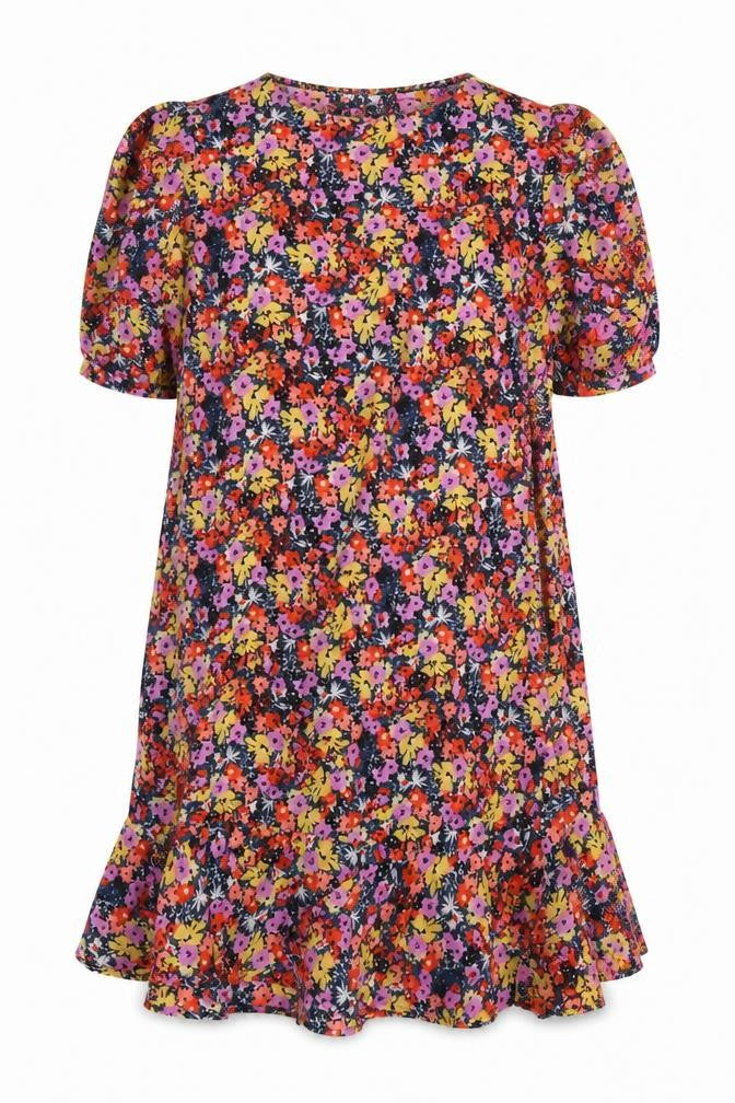 Front view of Next Women's Floral Short Sleeve Dress, size 12