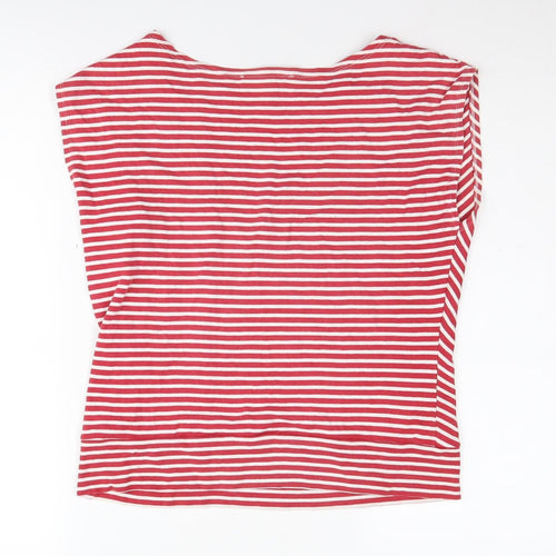 Dorothy Perkins Women's Red Striped Boat Neck T-Shirt