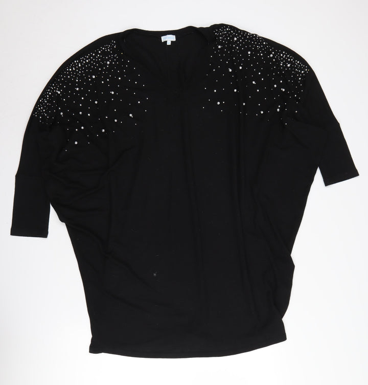 Blue Vanilla Women’s Black Studded Pullover Jumper M