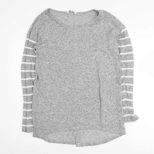 Next Women's Grey Striped Cardigan Size 8