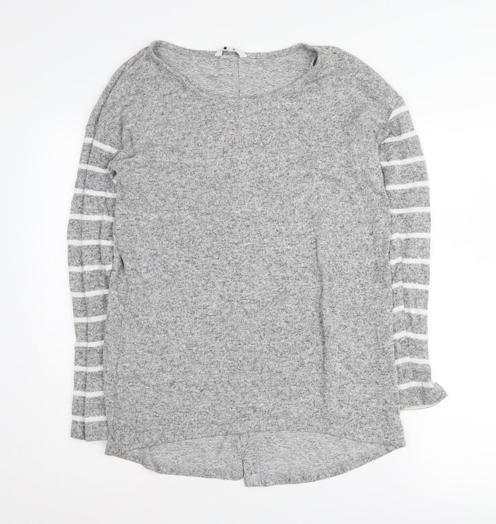 Next Women's Grey Striped Cardigan Size 8