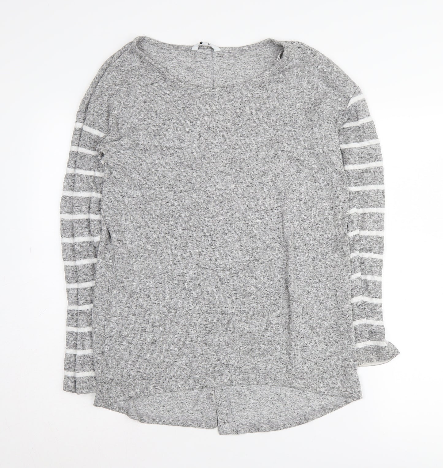 Next Women's Grey Striped Cardigan Size 8