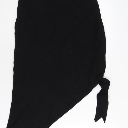Zara Women's Black Wrap Skirt S Asymmetric Casual