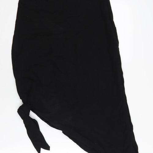 Zara Women's Black Wrap Skirt S Asymmetric Casual