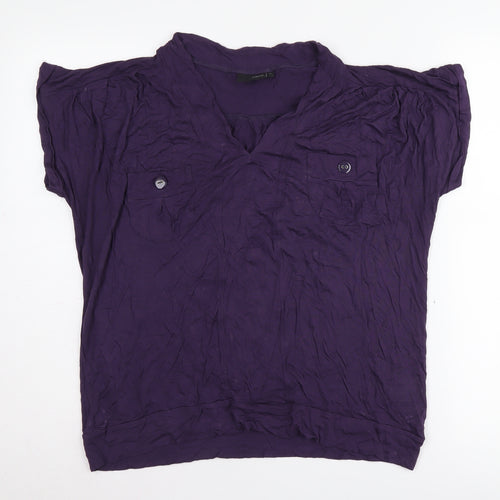 Next Women's Purple Short Sleeve Top, Size 14
