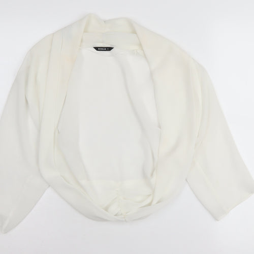 Roman Women’s Ivory Cape Cardigan Size 12