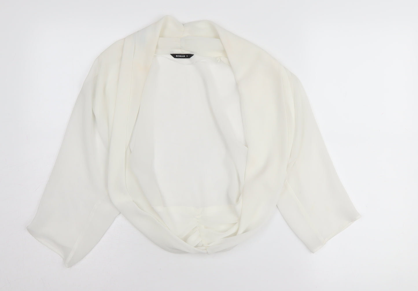 Roman Women’s Ivory Cape Cardigan Size 12