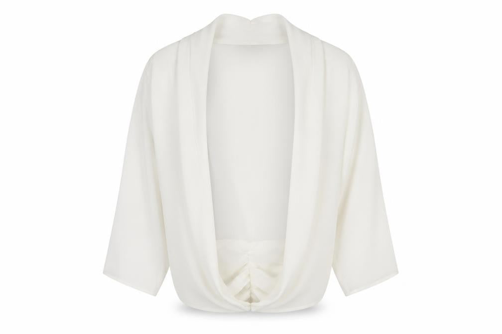 Roman Women’s Ivory Cape Cardigan Size 12