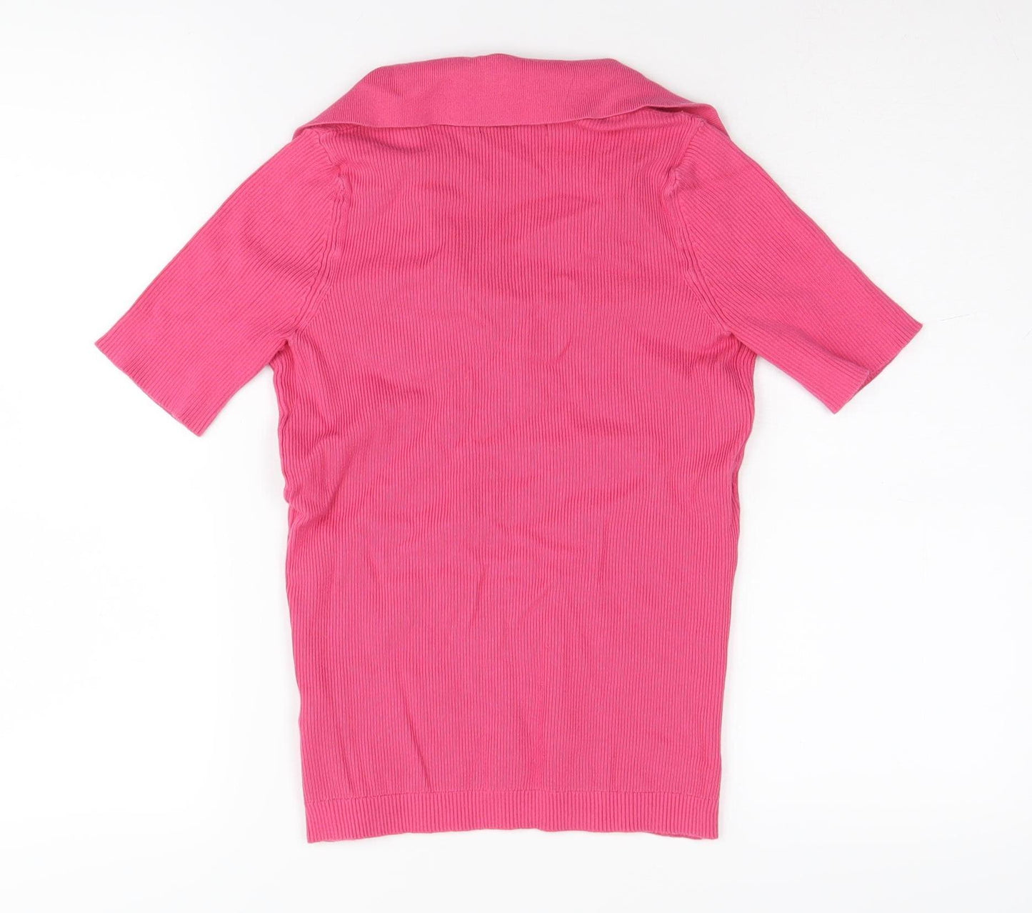 Marks and Spencer Women's Pink Short Sleeve Polo, Size S