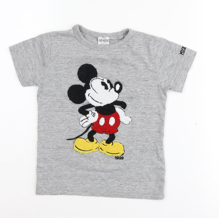 Next Boys Grey Mickey Mouse T-Shirt - 2-3 Years