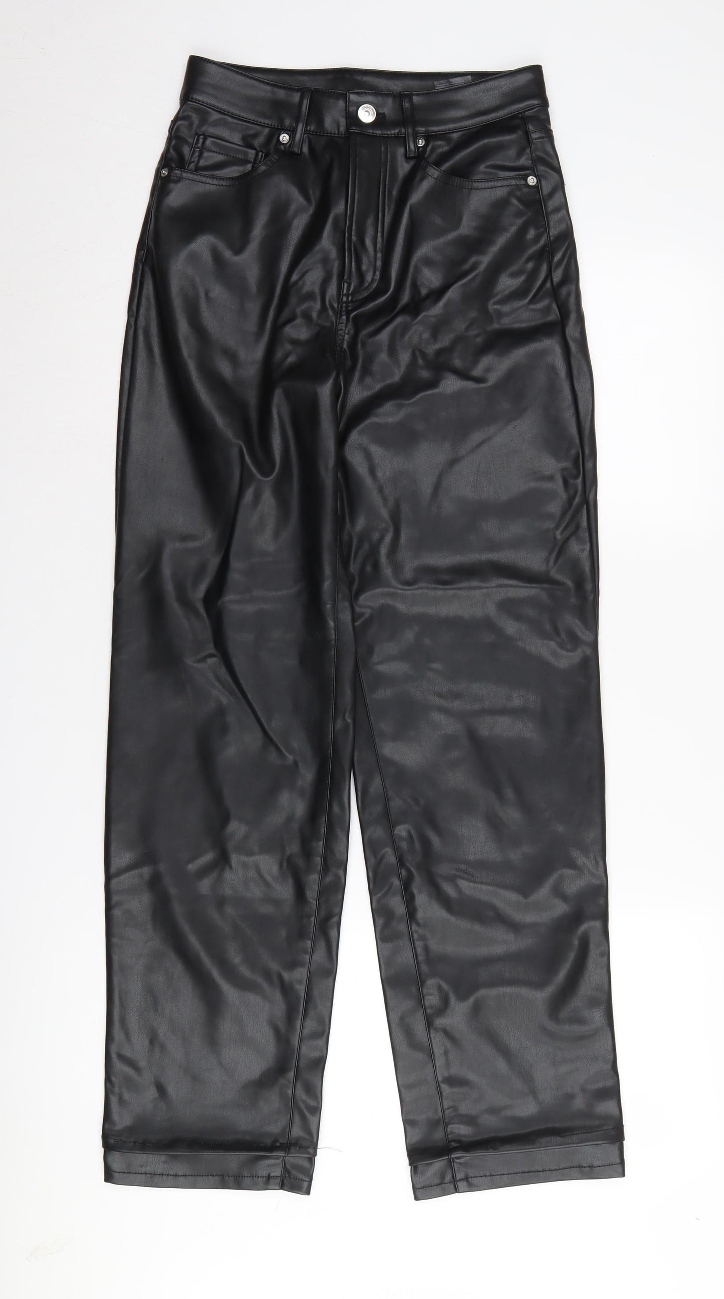 H&M Women's Black Straight Trousers Size 6