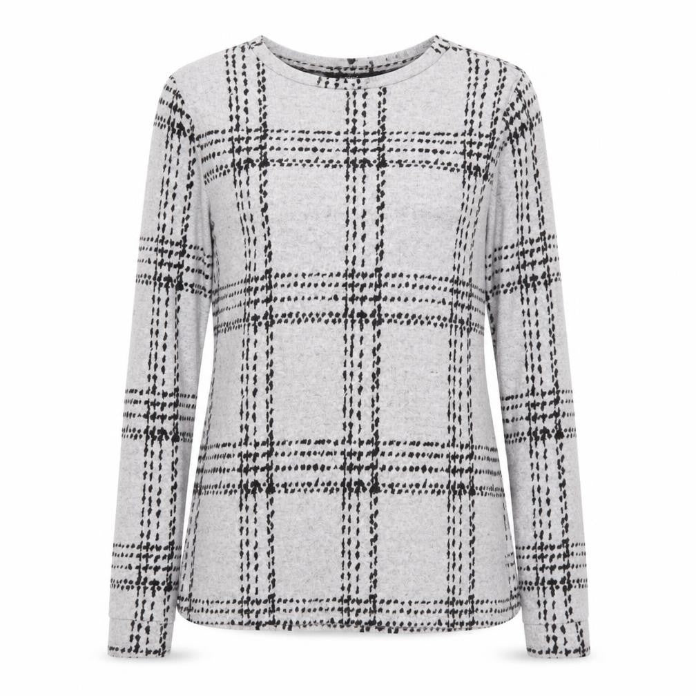 Next Women's Grey Checked Pullover Jumper, Size 6