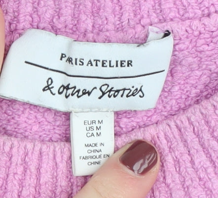 & Other Stories Women's Pink Pullover Jumper Size 12