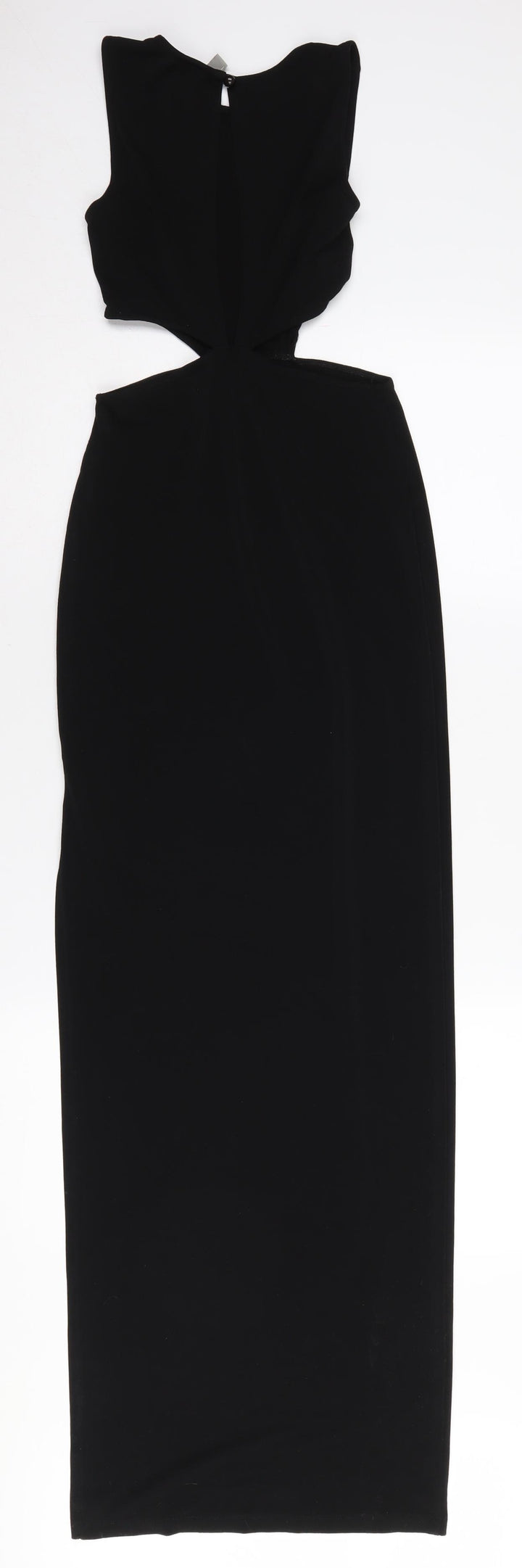 ASOS Black Long Bodycon Cut Out Dress Women UK 4