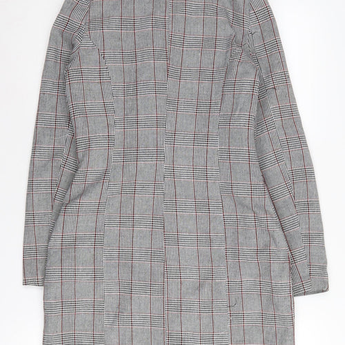 Missguided Women's Grey Plaid Suit Jacket Size 8