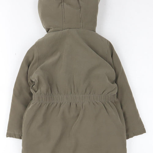 e-vie angel Girls Green Parka Coat 2 Years Hooded