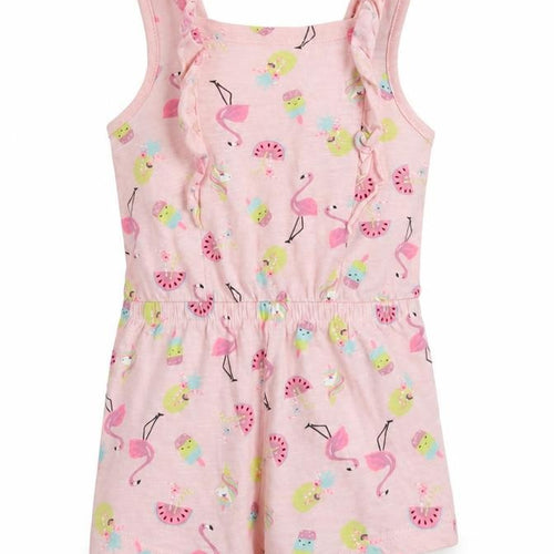 Matalan Girls Pink Flamingo Romper 12-18 Months