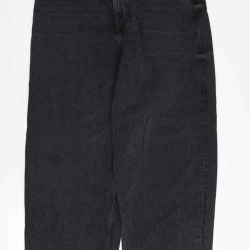 H&M Women's Black Baggy Jeans Size 34/32 Relaxed Fit