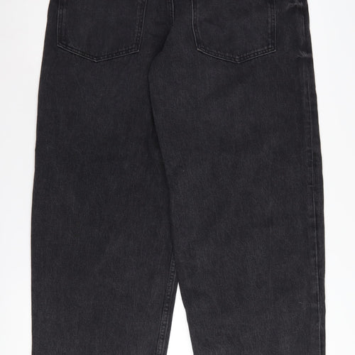 H&M Women's Black Baggy Jeans Size 34/32 Relaxed Fit