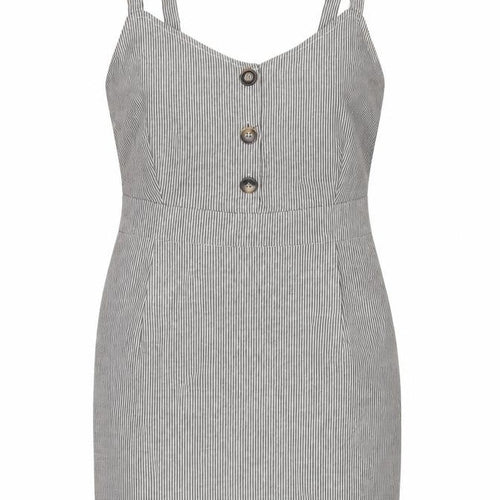 Brave Soul Women's Striped Pinafore Dress M