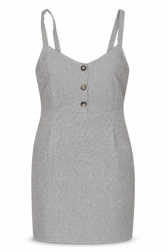 Brave Soul Women's Striped Pinafore Dress M