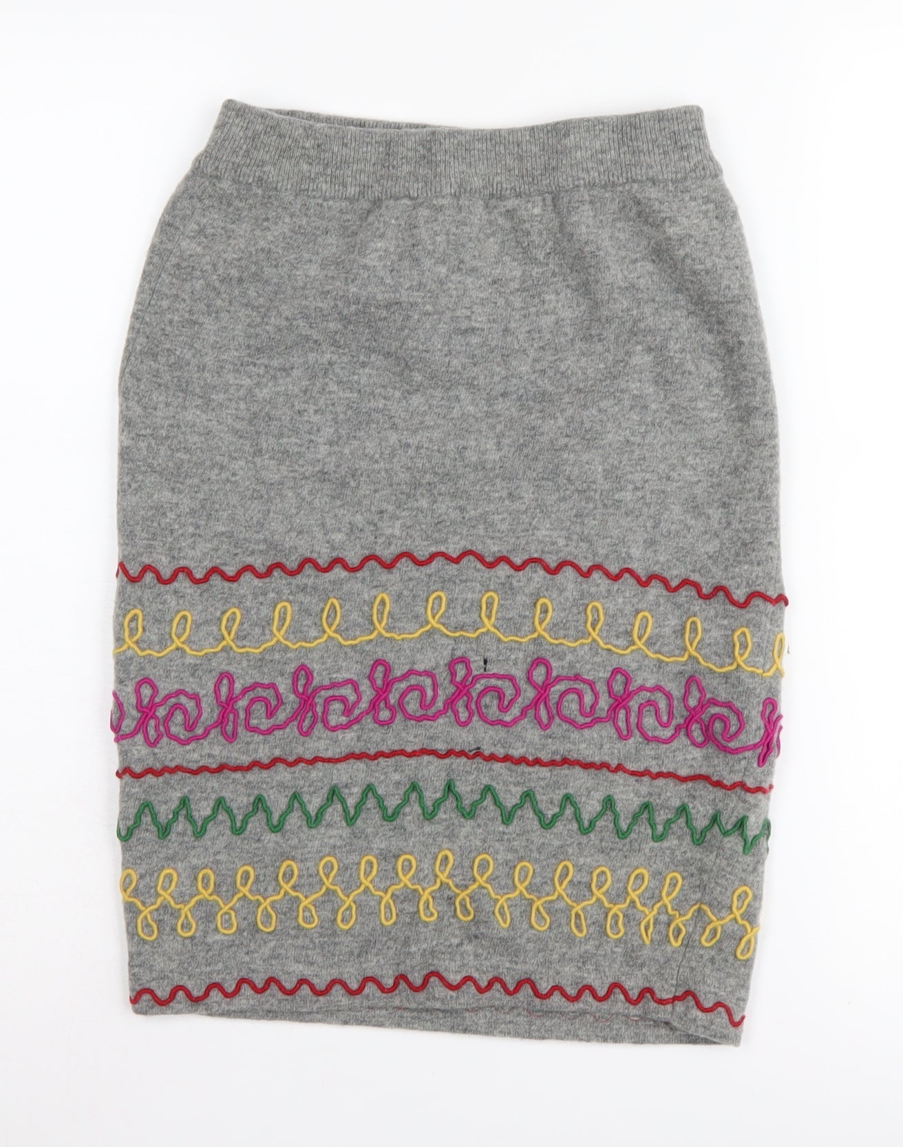 Wallis Women's Grey Lambswool Pencil Skirt, Size S