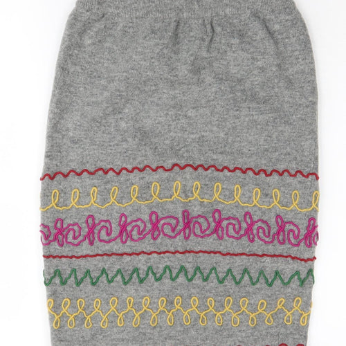 Wallis Women's Grey Lambswool Pencil Skirt, Size S