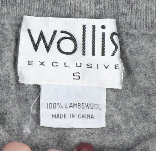 Wallis Women's Grey Lambswool Pencil Skirt, Size S