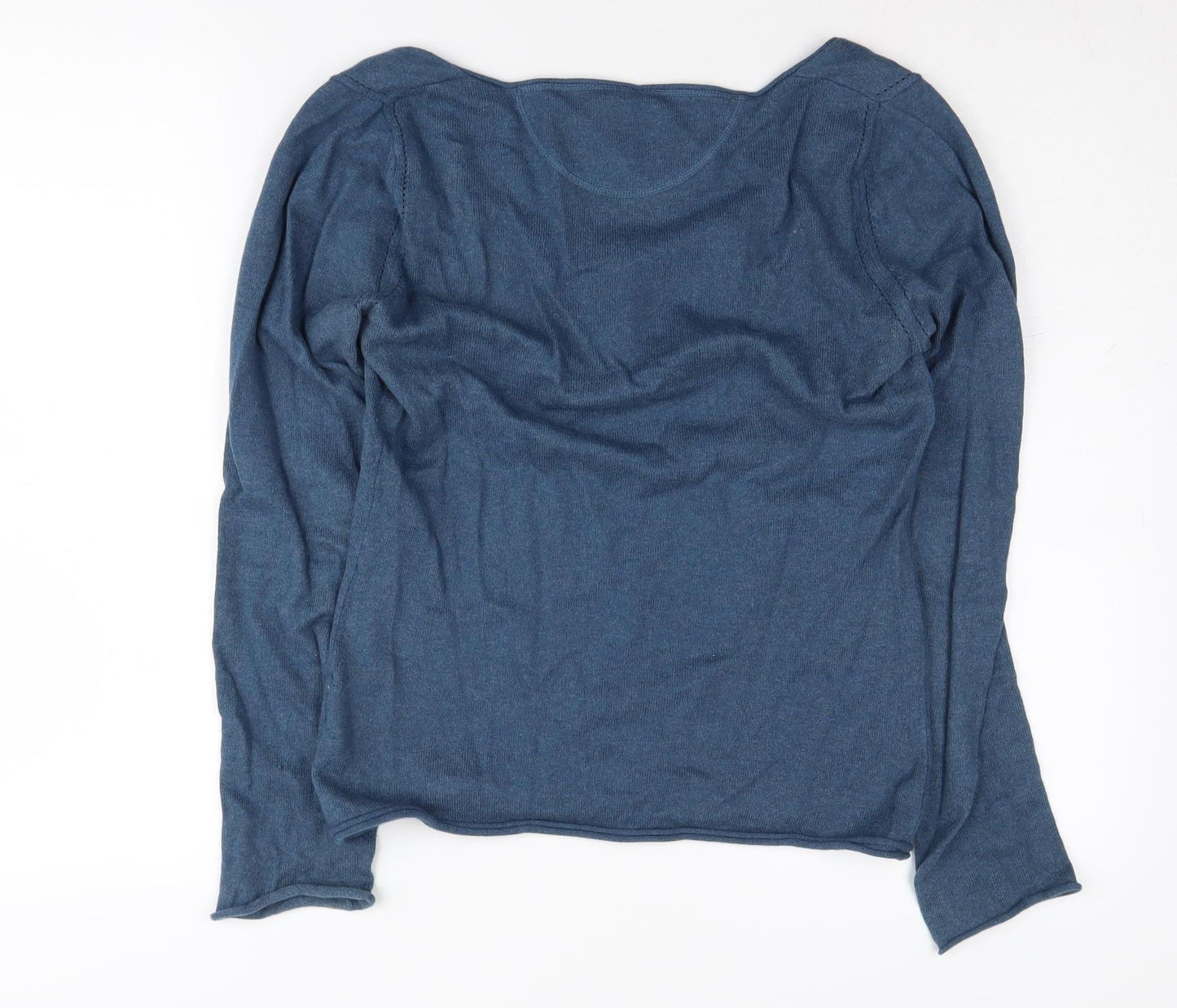 White Stuff Women's Blue Henley Jumper Size 12