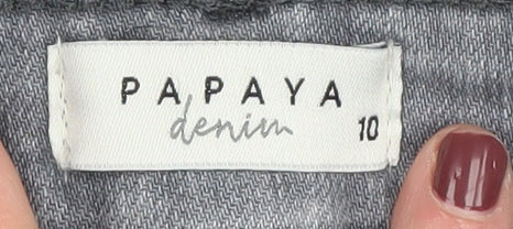 Papaya Women's Grey Skinny Jeans Size 10