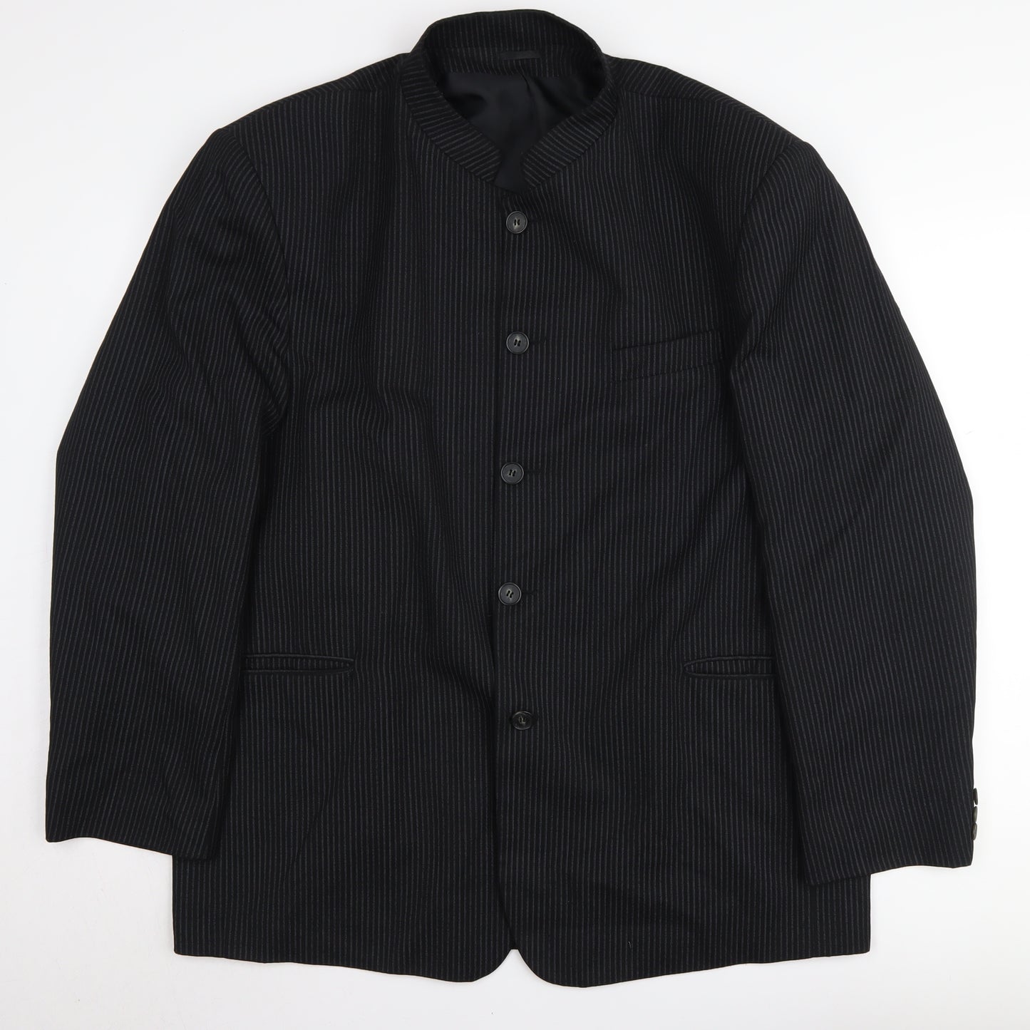 Sequel Men's Black Striped Blazer, Size 44, Business Wear