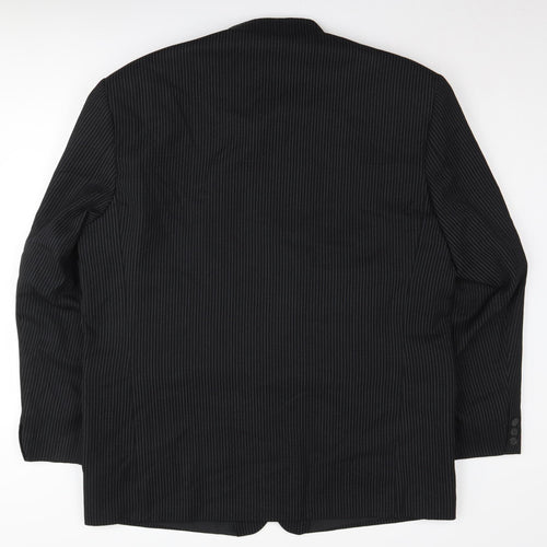 Sequel Men's Black Striped Blazer, Size 44, Business Wear