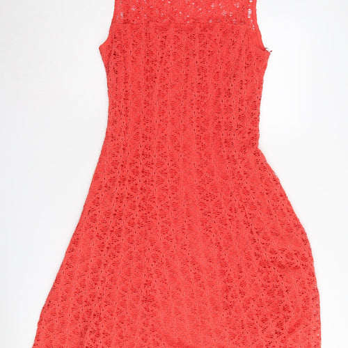 Roman Women's Red A-Line Lace Dress Size 16