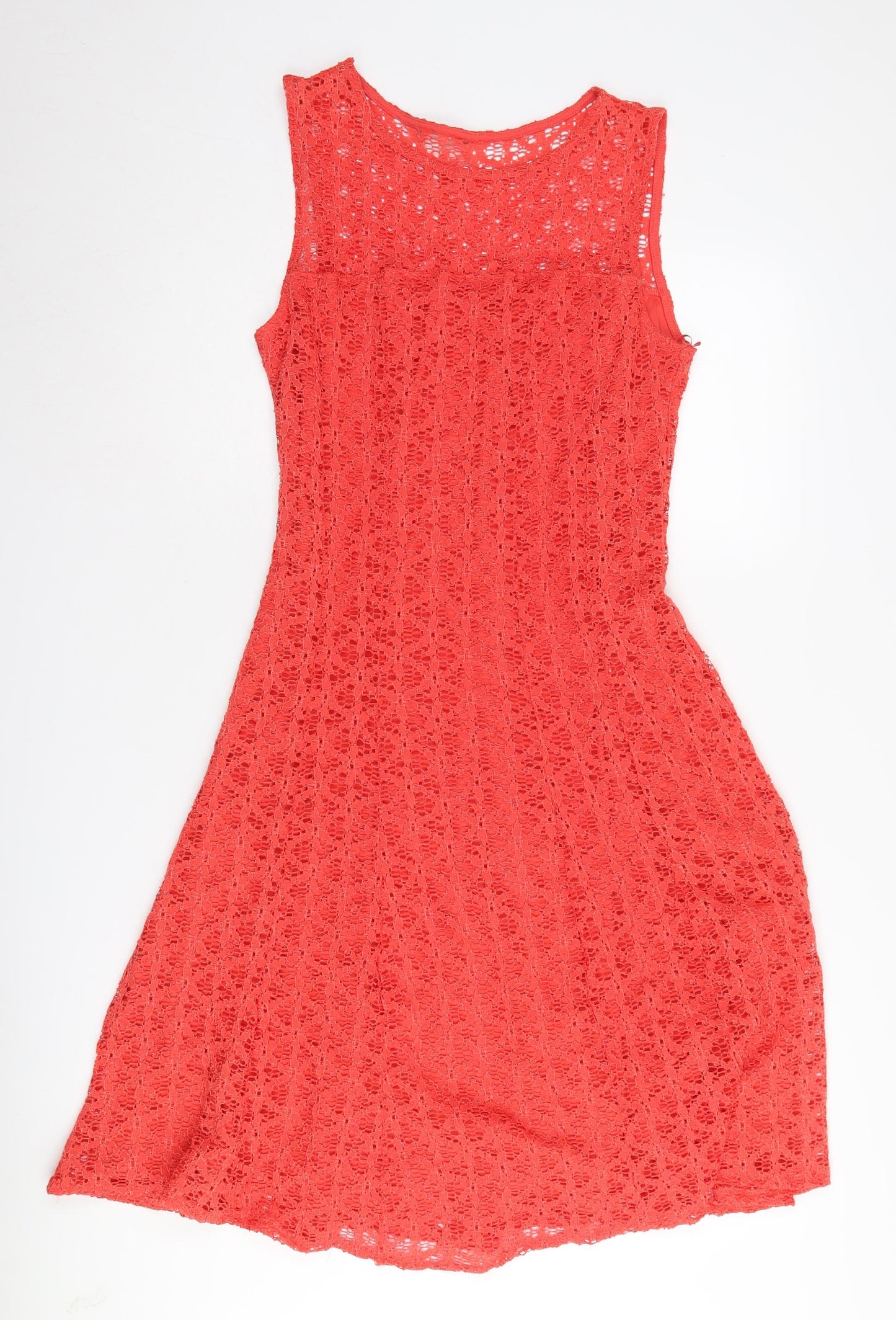 Roman Women's Red A-Line Lace Dress Size 16