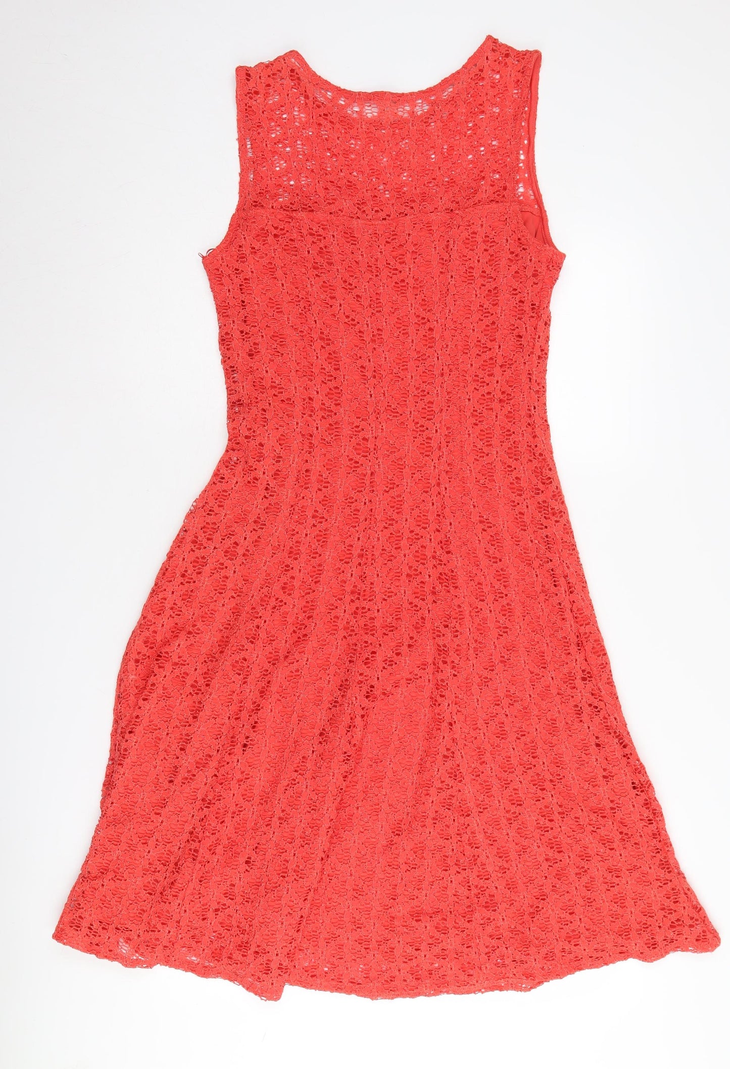 Roman Women's Red A-Line Lace Dress Size 16
