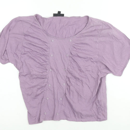 Topshop Women's Purple Relaxed T-Shirt UK 10