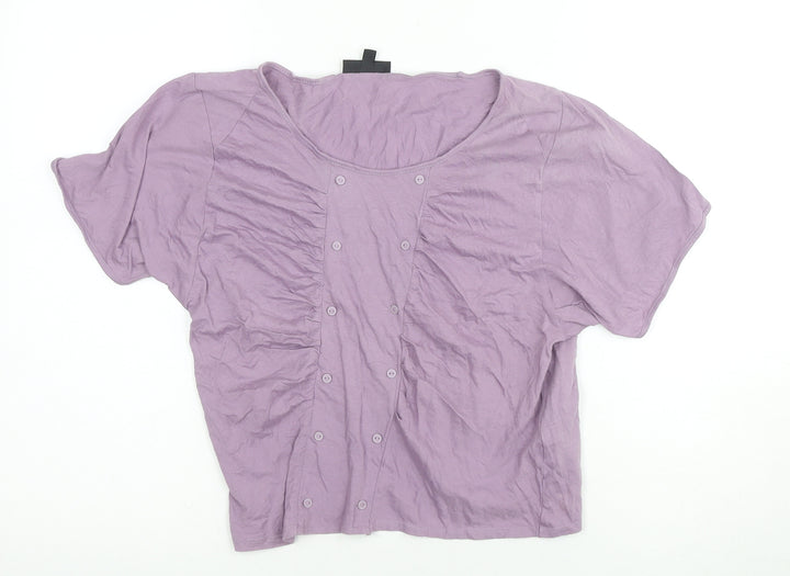 Topshop Women's Purple Relaxed T-Shirt UK 10
