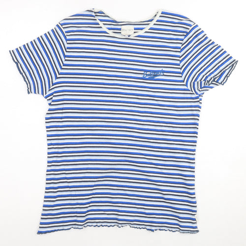 Saltrock Women's Blue Striped T-Shirt Size 16