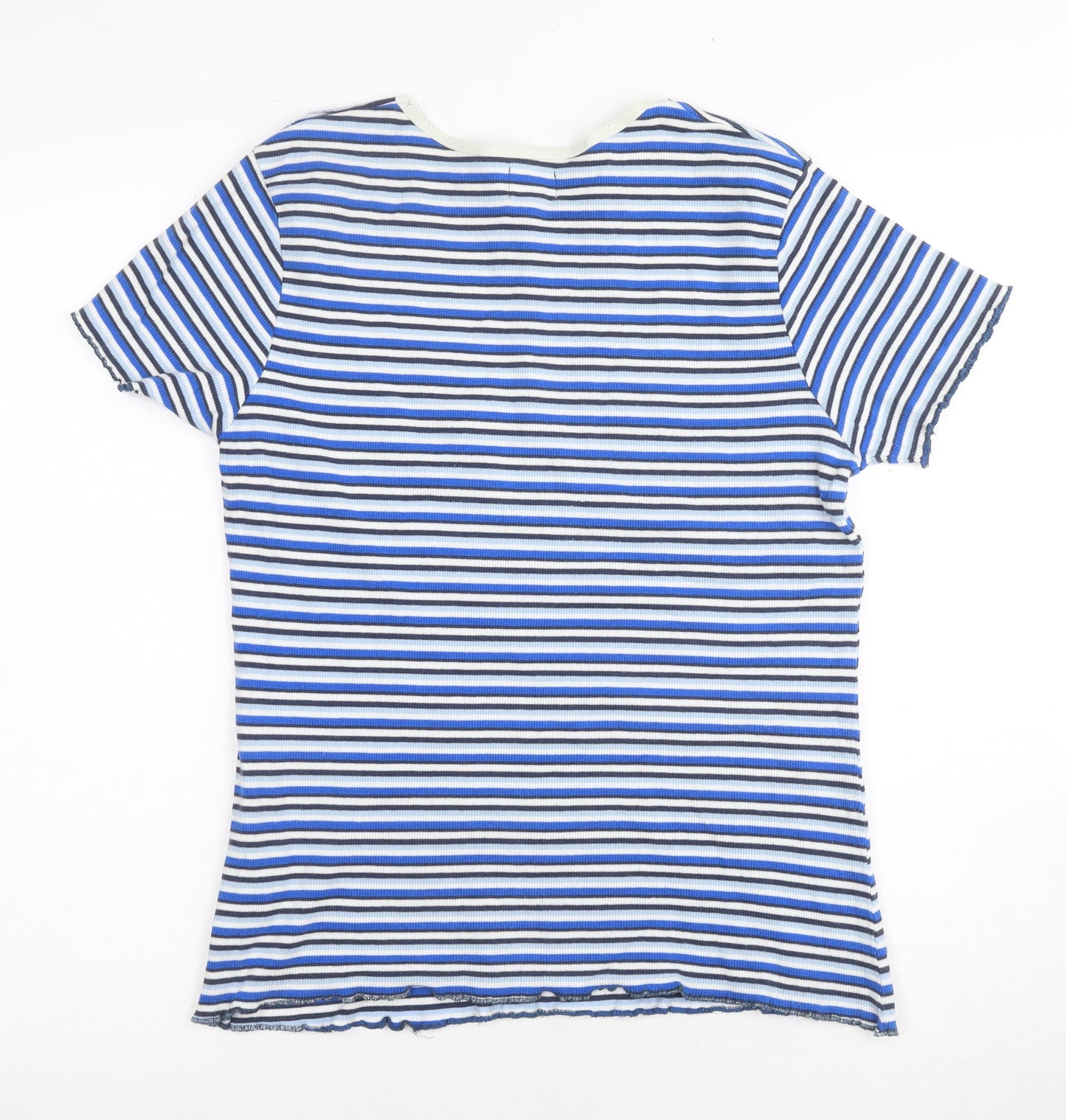 Saltrock Women's Blue Striped T-Shirt Size 16
