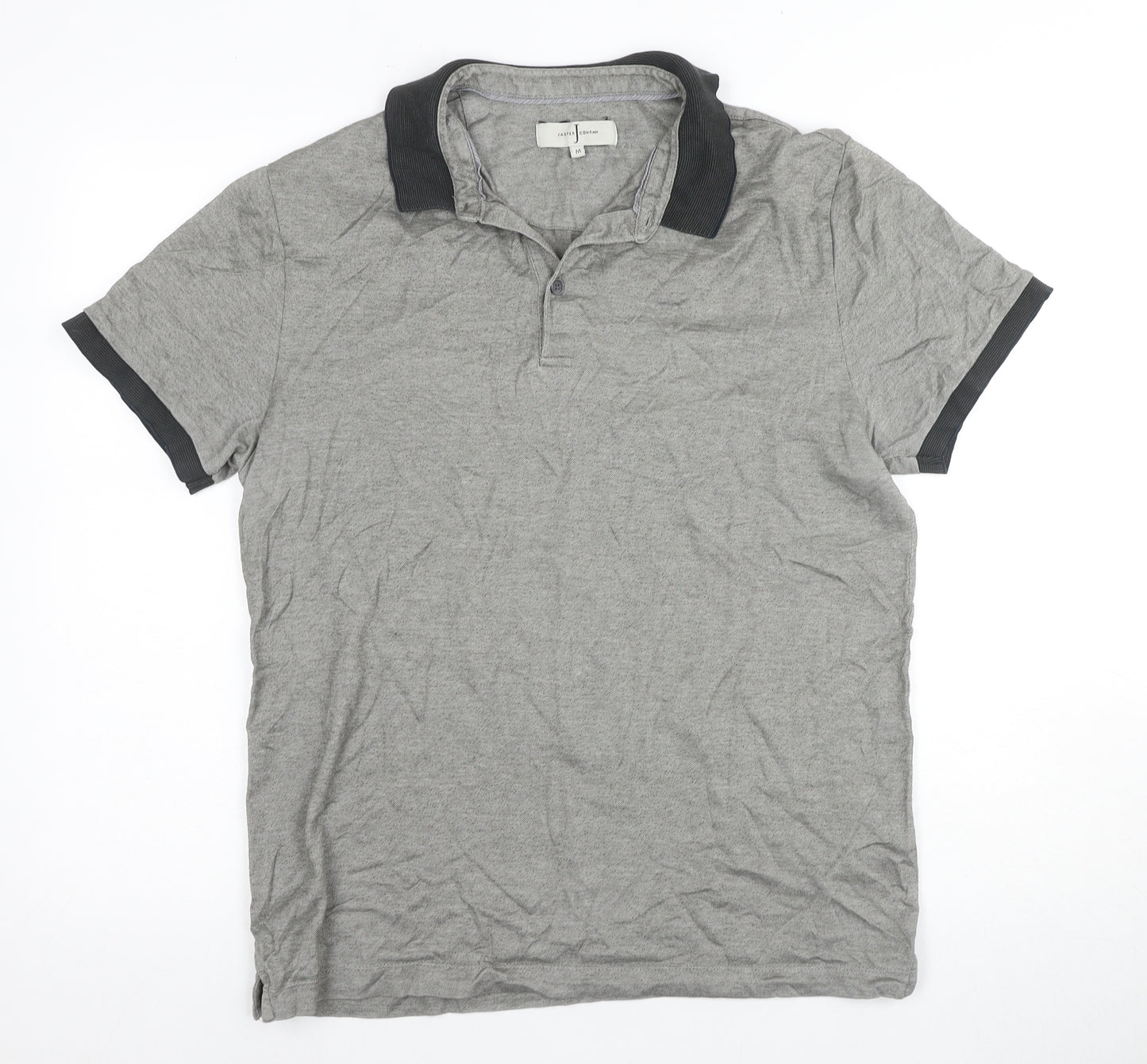 Jasper Conran Men's Grey Polo Shirt M