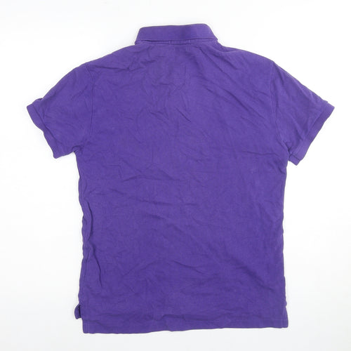 Ralph Lauren Men's Purple Slim Fit Polo Shirt, Size S