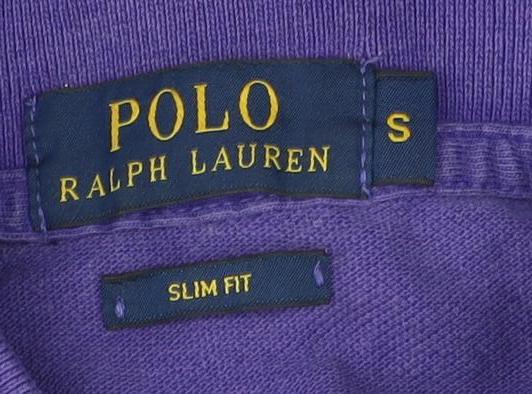 Ralph Lauren Men's Purple Slim Fit Polo Shirt, Size S