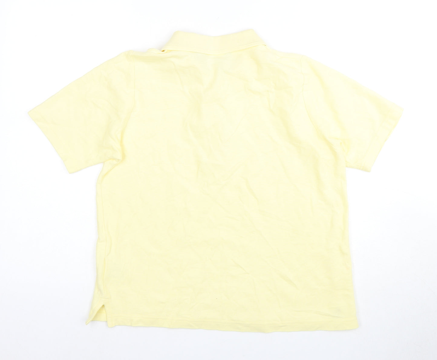 Falke Unisex Yellow Polo M Collared Short Sleeve Cotton